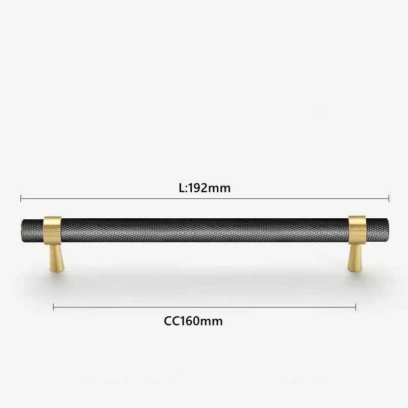 Black Knurled Brass Cabinet Handles for Kitchen Cabinets, Drawers, and Wardrobes - FocusHardware