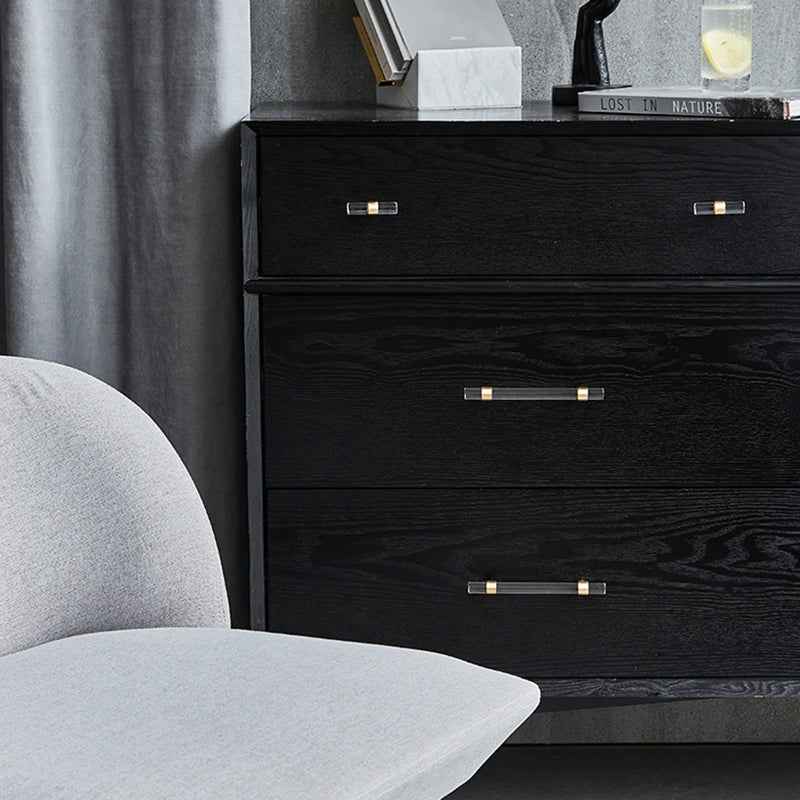 Acrylic and Brass Kitchen Cupboard Handles - Modern Drawer and Dresser Pulls - FocusHardware