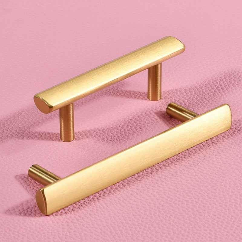Satin Brass Cabinet Handles for Modern Kitchen and Furniture - Stylish Drawer Knobs and Dresser Pulls - FocusHardware
