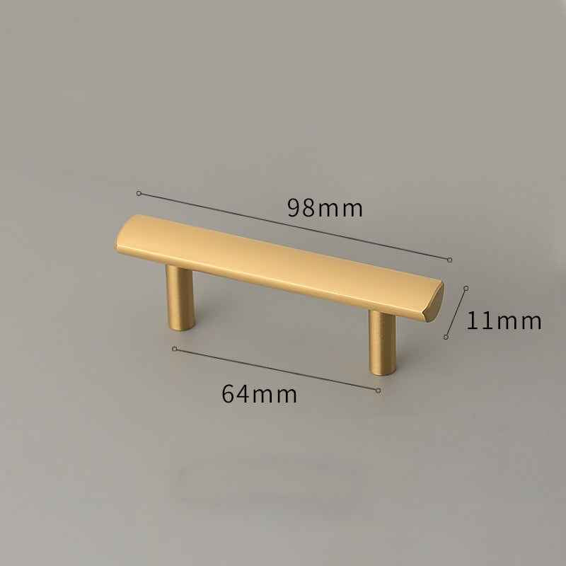 Satin Brass Cabinet Handles for Modern Kitchen and Furniture - Stylish Drawer Knobs and Dresser Pulls - FocusHardware