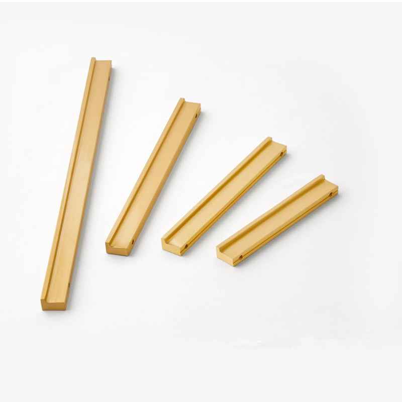 Solid Brass Kitchen Cabinet Knobs and Handles - Brushed Brass Cabinet Handles for Drawers and Cupboards - FocusHardware