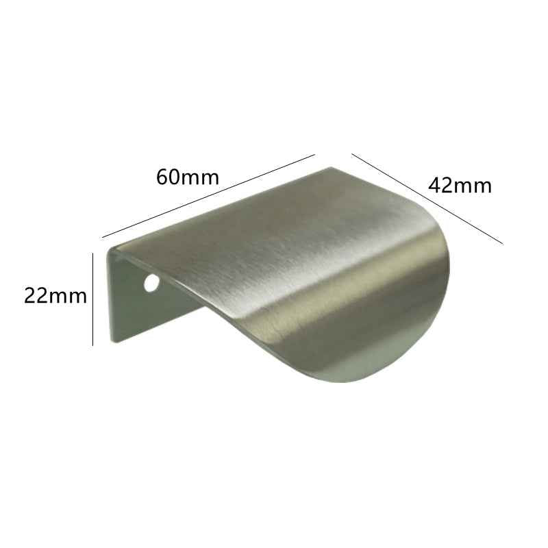 Modern Cabinet Drawer Pulls - Silver Stainless Steel Furniture Knobs for Kitchen Cupboard and Wardrobe Doors - FocusHardware