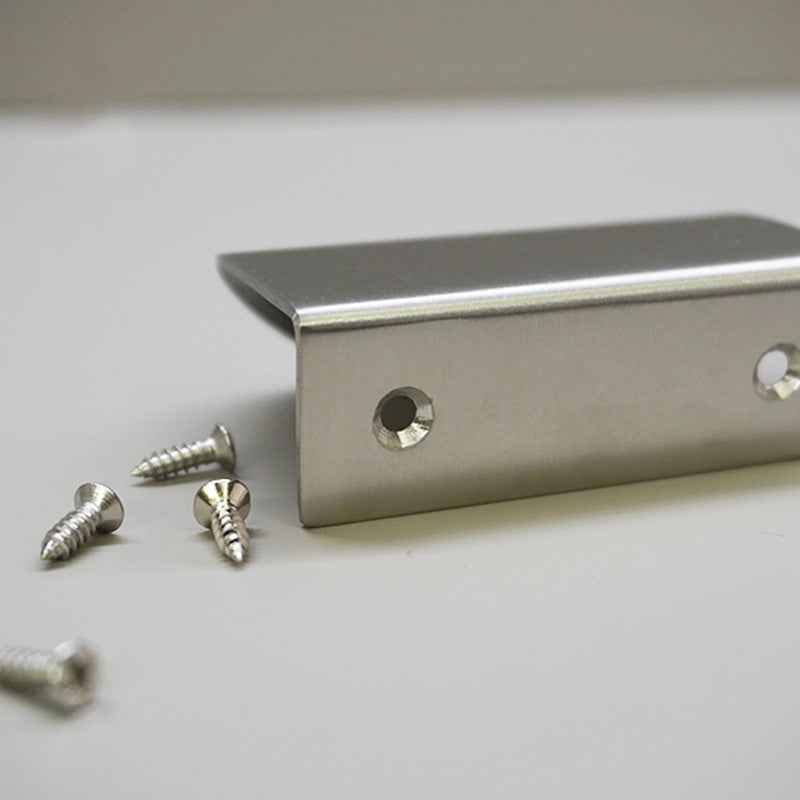 Modern Cabinet Drawer Pulls - Silver Stainless Steel Furniture Knobs for Kitchen Cupboard and Wardrobe Doors - FocusHardware