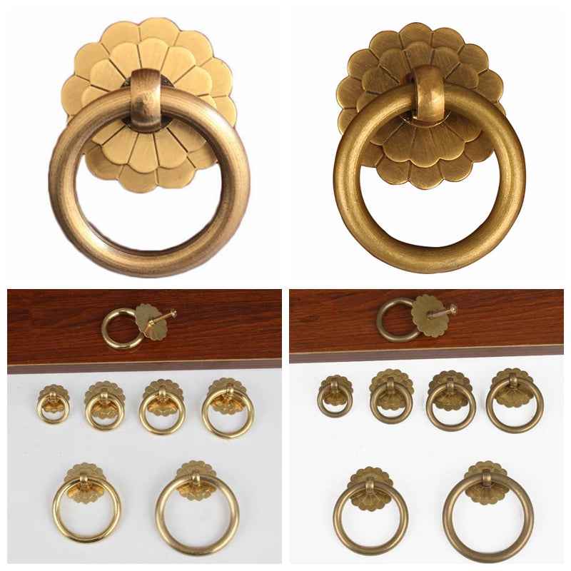 Antique Brass Cabinet Knobs Pulls for Kitchen Drawers and Dresser Cupboards - FocusHardware