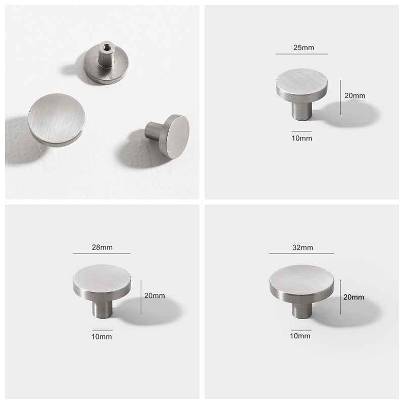 Brushed Nickel Cabinet Knobs for Kitchen and Drawer Pulls - Nrass Knobs for Cupboards and Wardrobes