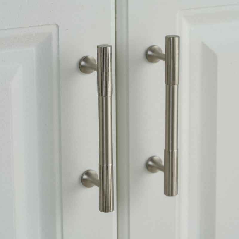 Brushed Nickel Cabinet Handles and Pulls - Brass Drawer Dresser Furniture Pulls - FocusHardware