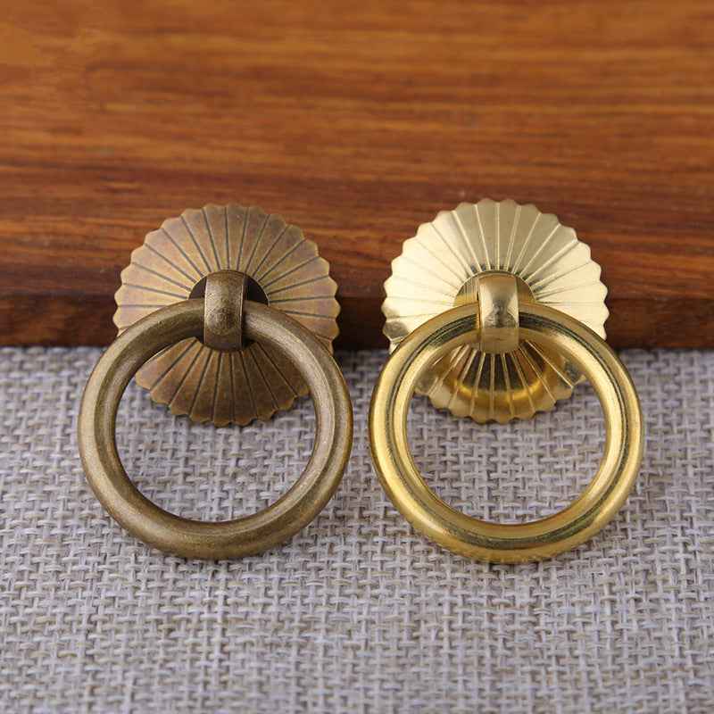 Brass Cabinet Pulls Antique Drawer Knobs Retro Dresser Handles for Kitchen Cupboards - FocusHardware
