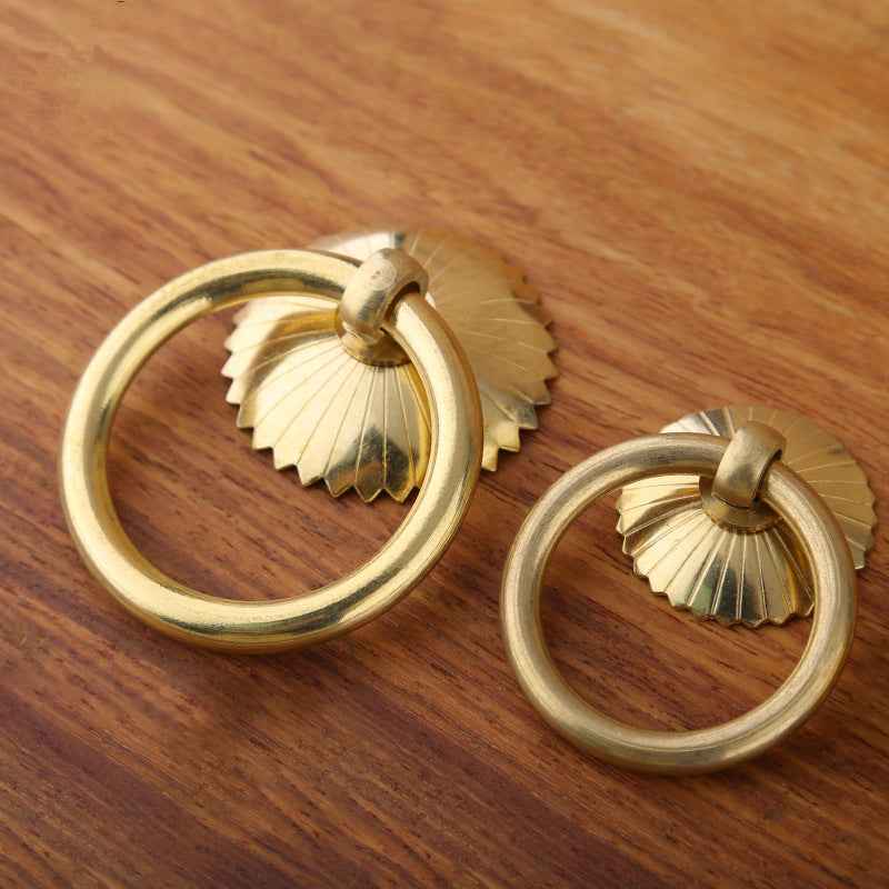 Brass Cabinet Pulls Antique Drawer Knobs Retro Dresser Handles for Kitchen Cupboards - FocusHardware