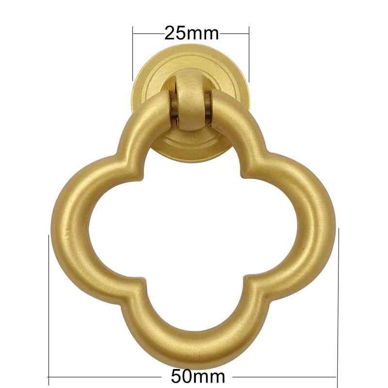 Solid Brass Drawer Pulls for Kitchen Cabinets - Gold Dresser Ring Knobs and Handles - FocusHardware