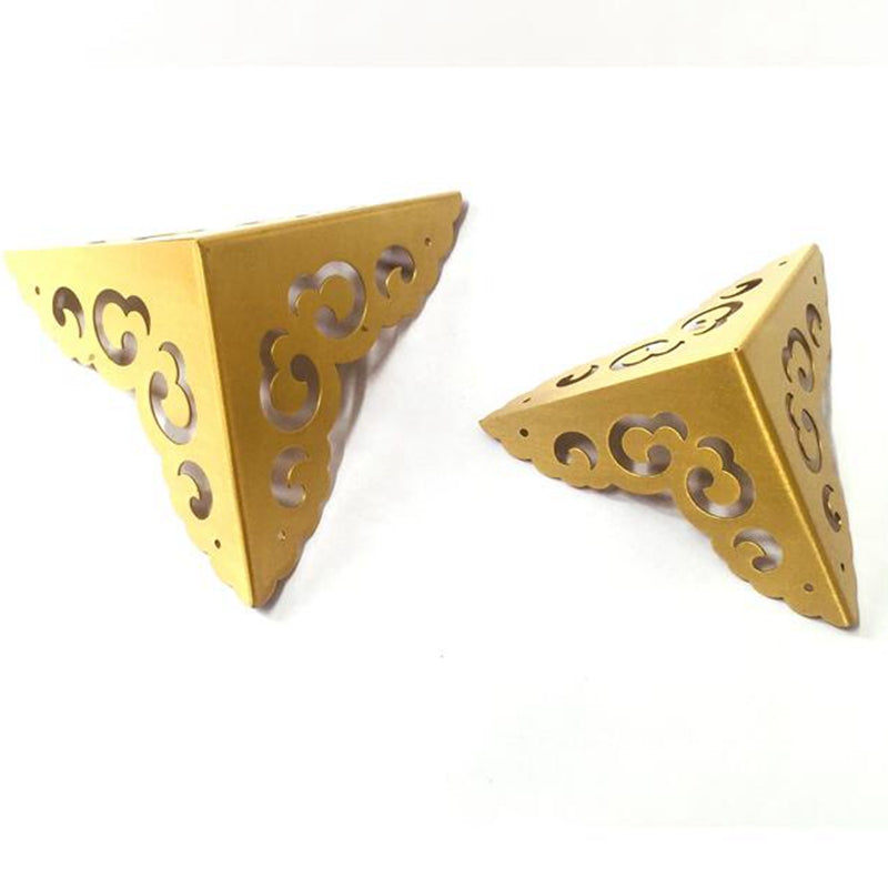 Decorative Brass Corner Protectors For Wooden Case Corner Desk Edge Covers Gold Corner Brackets
