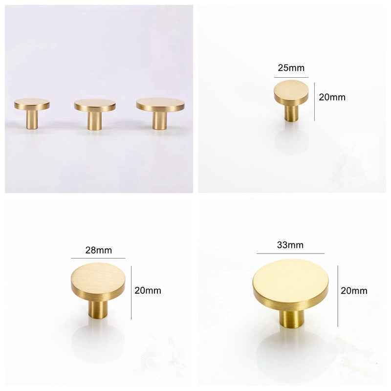 Minimalist Brass Kitchen Cabinet Handles and Pulls for Drawer, Dresser, and Cupboard - FocusHardware
