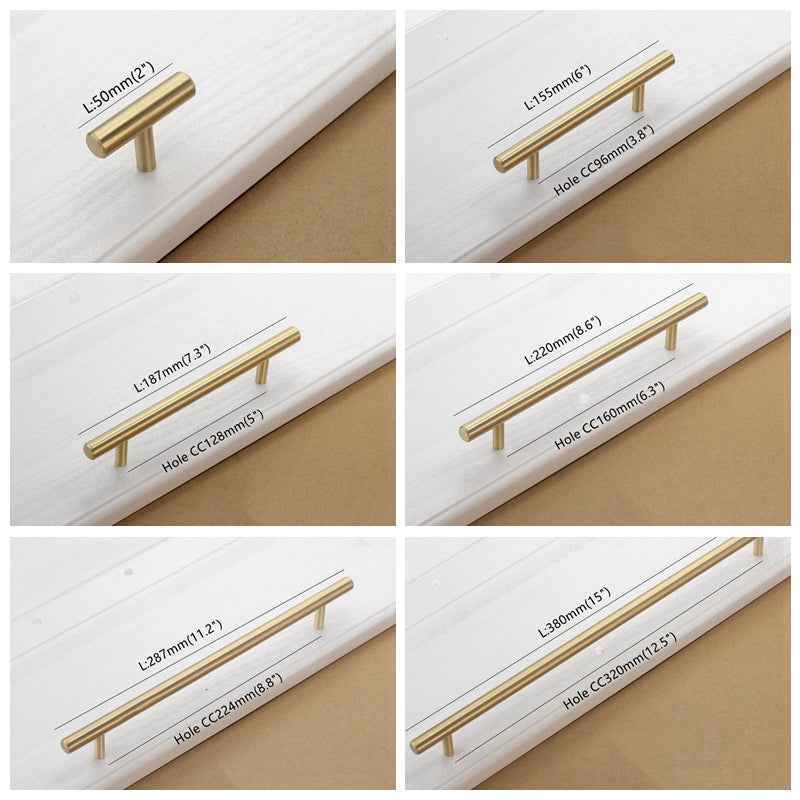 Solid Brass Handles for Drawers - Gold Cabinet Dresser Knobs and Pulls - FocusHardware