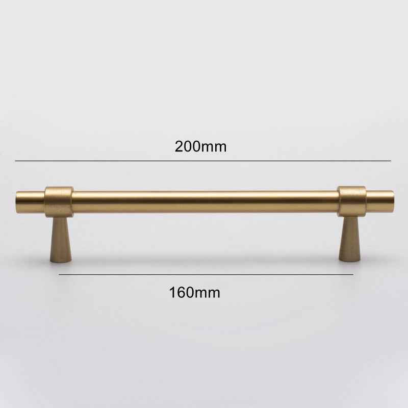 Solid Brass Cabinet Handles - Timeless Gold Drawer Dresser Pulls for Kitchen Cabinets and Furniture - FocusHardware