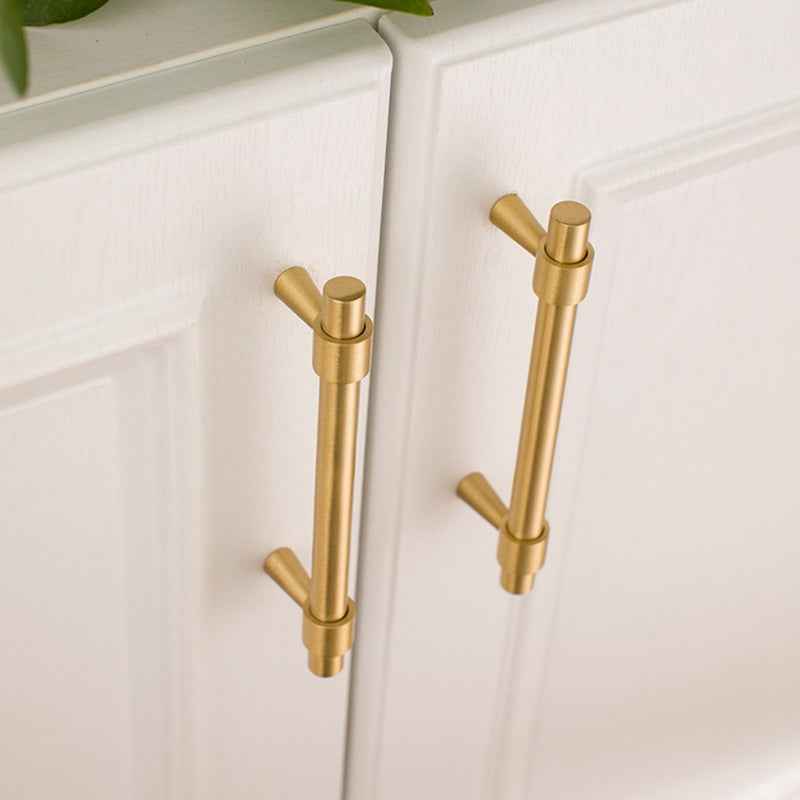 Solid Brass Cabinet Handles - Timeless Gold Drawer Dresser Pulls for Kitchen Cabinets and Furniture - FocusHardware