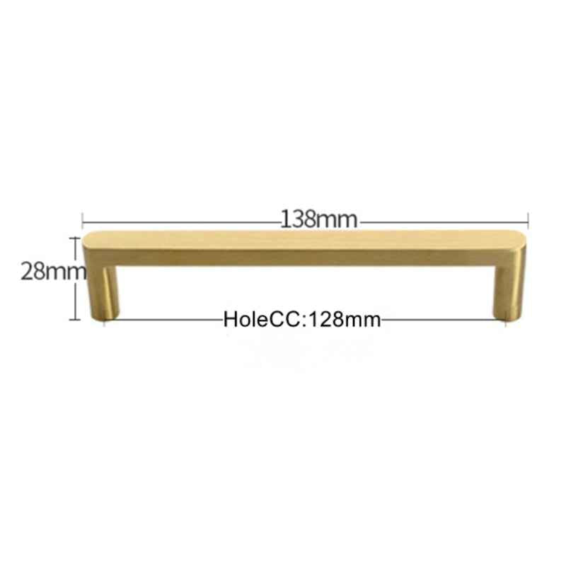 Minimalist Brass Drawer Pulls for Wardrobe, Dresser, Cupboard, and Kitchen Handles - FocusHardware