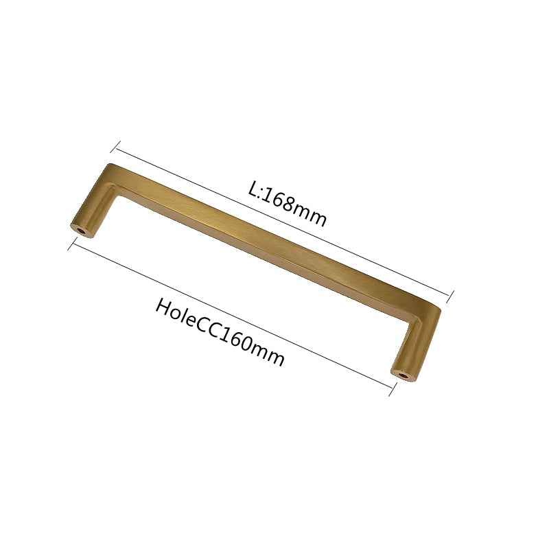 Minimalist Brass Drawer Pulls for Wardrobe, Dresser, Cupboard, and Kitchen Handles - FocusHardware