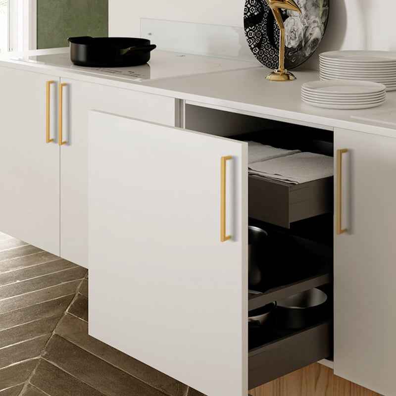 Minimalist Brass Drawer Pulls for Wardrobe, Dresser, Cupboard, and Kitchen Handles - FocusHardware