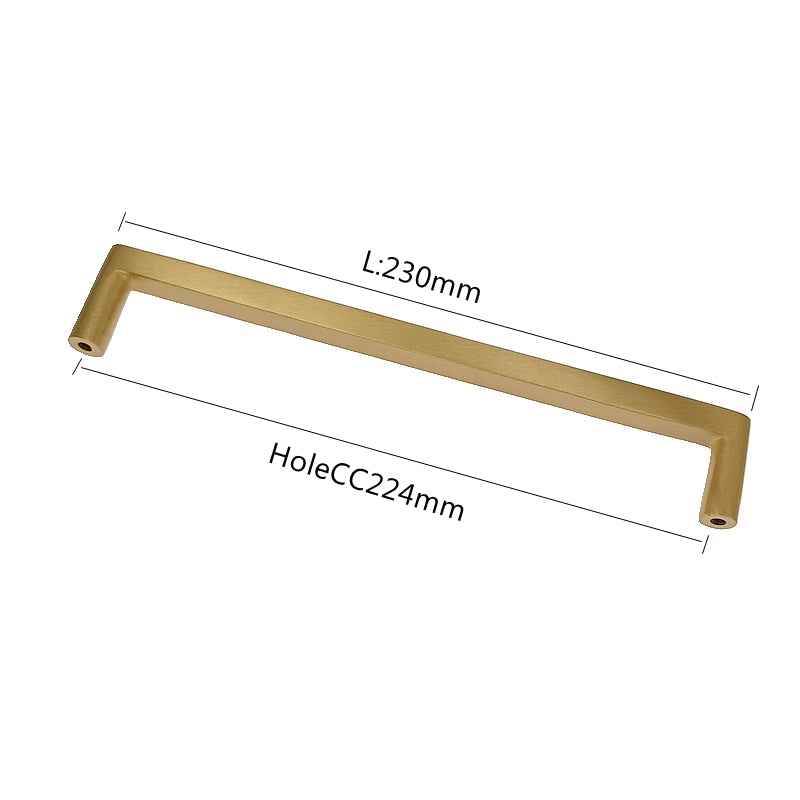 Minimalist Brass Drawer Pulls for Wardrobe, Dresser, Cupboard, and Kitchen Handles - FocusHardware