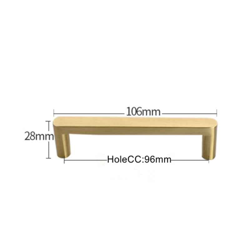 Minimalist Brass Drawer Pulls for Wardrobe, Dresser, Cupboard, and Kitchen Handles - FocusHardware