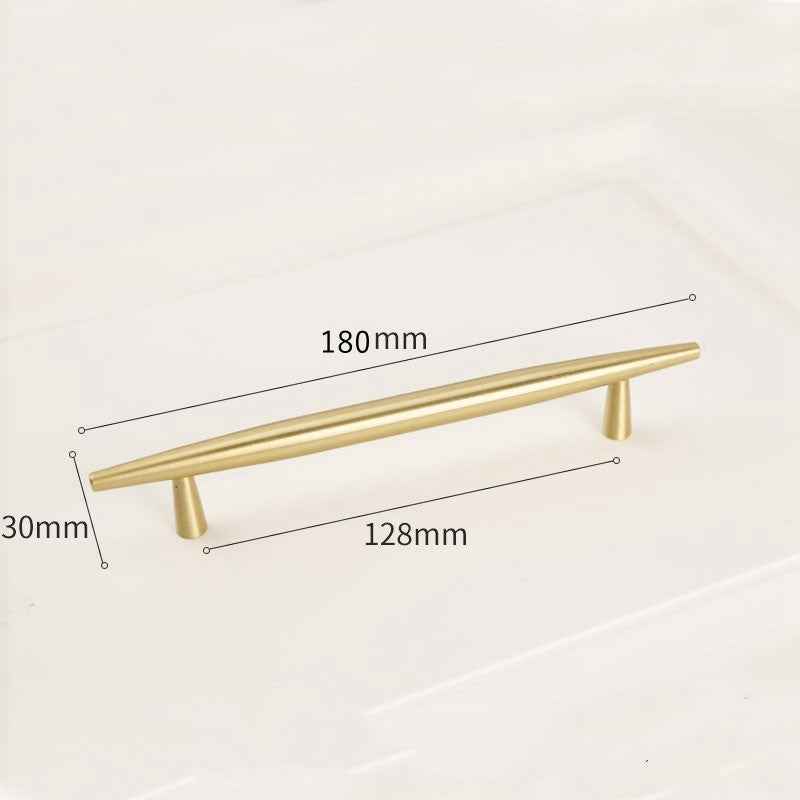 Modern Brass Cupboard Handles - Stylish Gold Drawer Dresser Pulls for Kitchen and Furniture - FocusHardware