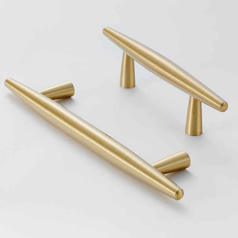 Modern Brass Cupboard Handles - Stylish Gold Drawer Dresser Pulls for Kitchen and Furniture - FocusHardware
