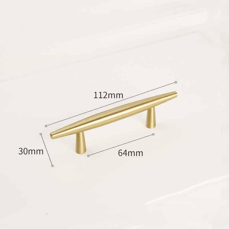 Modern Brass Cupboard Handles - Stylish Gold Drawer Dresser Pulls for Kitchen and Furniture - FocusHardware
