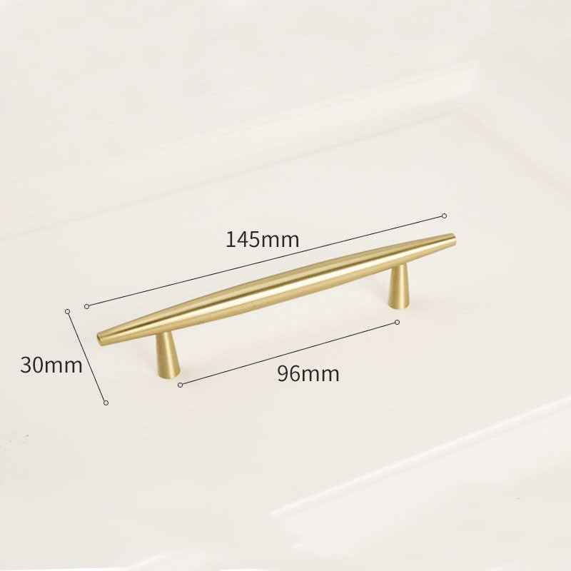Modern Brass Cupboard Handles - Stylish Gold Drawer Dresser Pulls for Kitchen and Furniture - FocusHardware