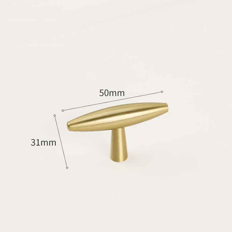 Modern Brass Cupboard Handles - Stylish Gold Drawer Dresser Pulls for Kitchen and Furniture - FocusHardware