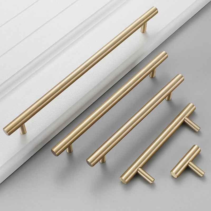 Modern Brass Cabinet Pulls for Kitchen Cabinets and Cupboard Doors - Stylish Gold Handles - FocusHardware
