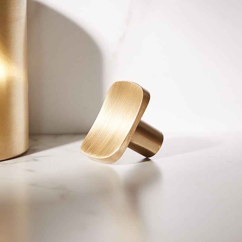 Minimalist Brass Dresser Knobs – Solid Gold Cabinet Pulls for Furniture Drawers and Closet Doors - FocusHardware