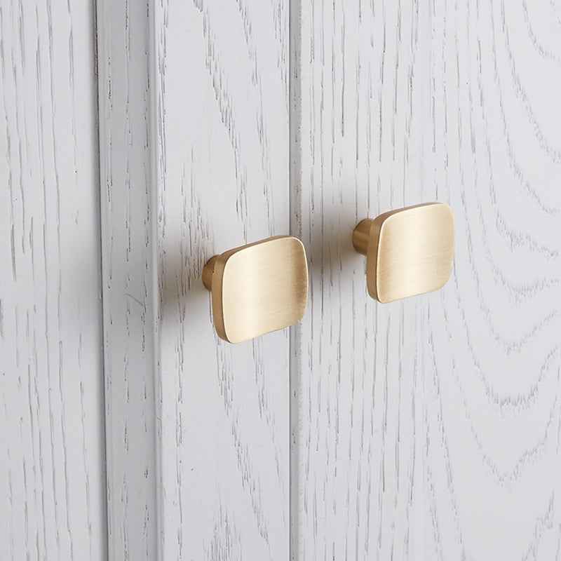 Minimalist Brass Dresser Knobs – Solid Gold Cabinet Pulls for Furniture Drawers and Closet Doors - FocusHardware