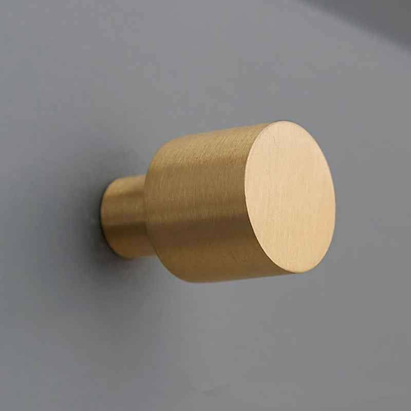 Minimalist Brushed Brass Knobs for Kitchen Cabinet, Drawer, and Furniture Pulls Gold - FocusHardware