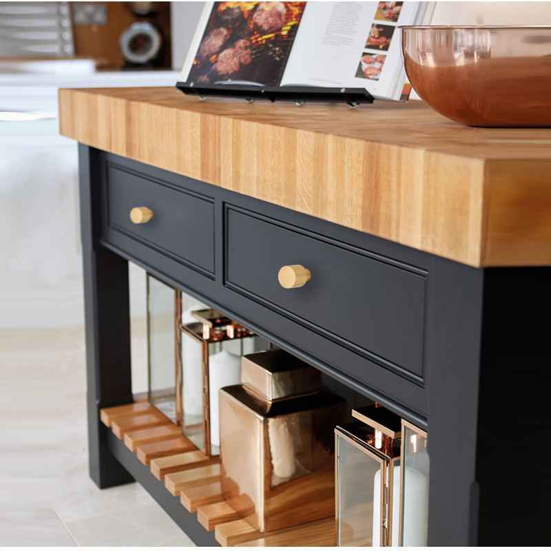 Minimalist Brushed Brass Knobs for Kitchen Cabinet, Drawer, and Furniture Pulls Gold - FocusHardware