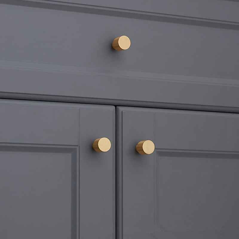 Minimalist Brushed Brass Knobs for Kitchen Cabinet, Drawer, and Furniture Pulls Gold - FocusHardware