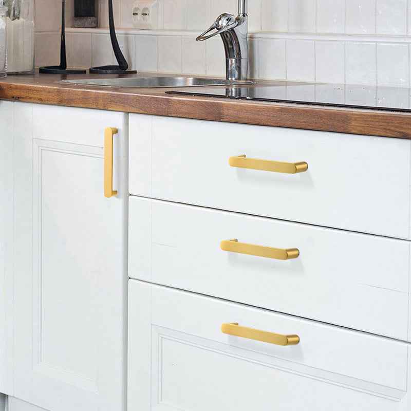 Minimalist Brass Drawer Pulls for Wardrobe, Dresser, Cupboard, and Kitchen Handles - FocusHardware