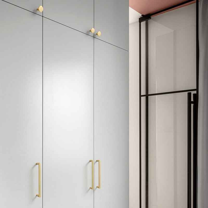 Brushed Brass Cabinet Handles for Modern Kitchen Drawers and Dresser Pulls - FocusHardware