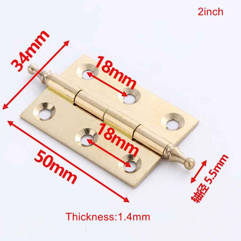 Decorative Brass Hinges Small for Wooden Boxes - 2"/2.5"/3" Size Options - FocusHardware