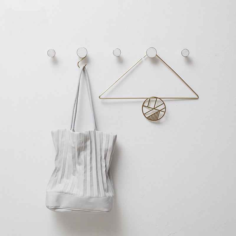 Nordic Marble Metal Hook for Coats, Hats, and Purses - Decorative Wall Mounted Brass Hanger - FocusHardware