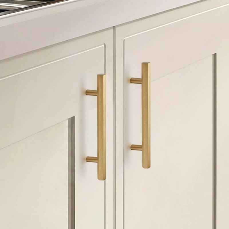 Hexagon Brass Cabinet Handles for Kitchen, Drawer, Dresser, and Cupboard - Stylish Gold Pulls in 96mm, 128mm, and 160mm Sizes - FocusHardware