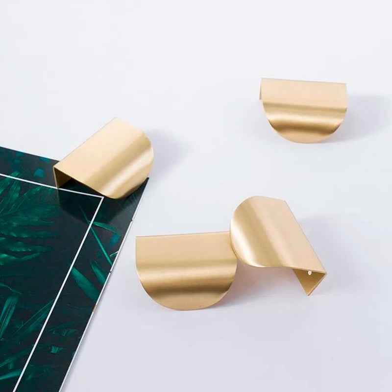 Brushed Brass Drawer Pulls for Cabinets, Dressers, and Wardrobes - Stylish Gold Handles - FocusHardware