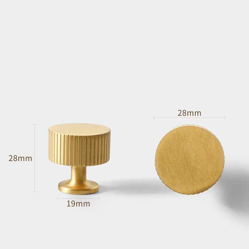 Modern Satin Brass Cabinet Knobs for Drawers, Dresser, Kitchen Pulls, and Decorative Furniture - FocusHardware