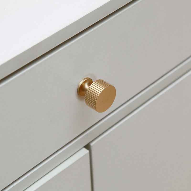Modern Satin Brass Cabinet Knobs for Drawers, Dresser, Kitchen Pulls, and Decorative Furniture - FocusHardware