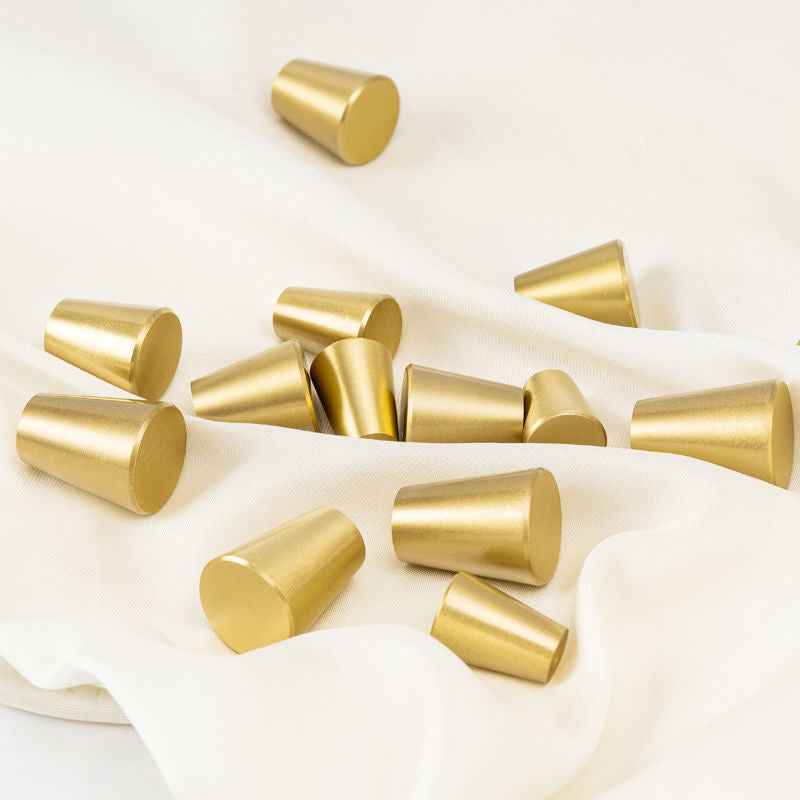 Minimalist Brushed Brass Cupboard Knobs for Kitchen Cabinets and Dressers - Gold Drawer Pulls - FocusHardware