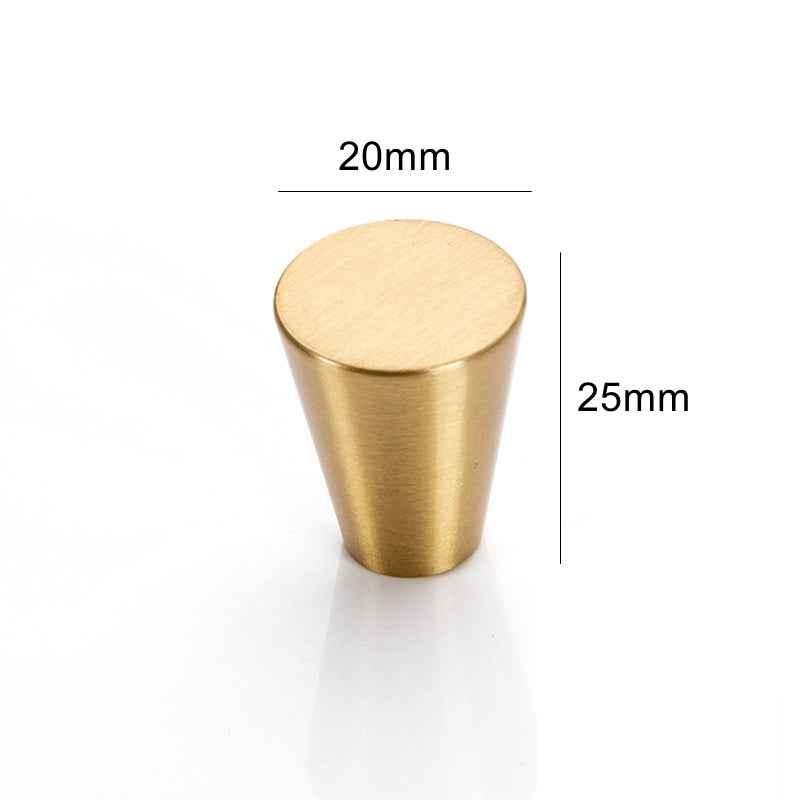 Minimalist Brushed Brass Cupboard Knobs for Kitchen Cabinets and Dressers - Gold Drawer Pulls - FocusHardware