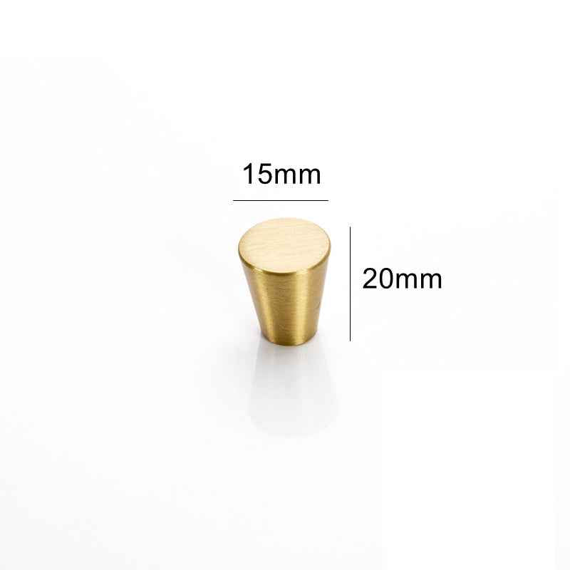 Minimalist Brushed Brass Cupboard Knobs for Kitchen Cabinets and Dressers - Gold Drawer Pulls - FocusHardware