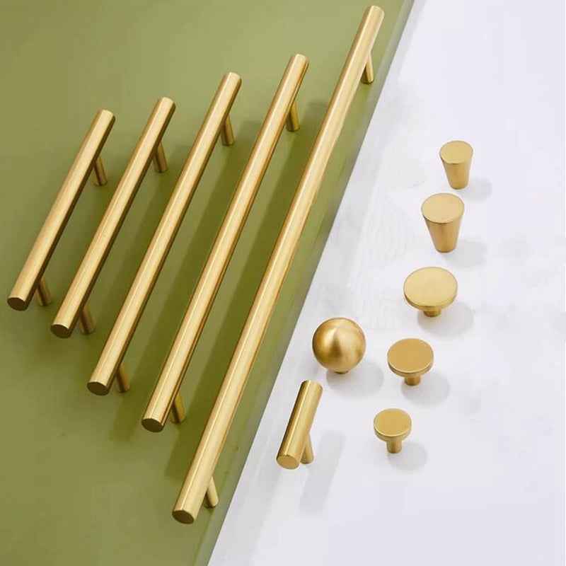 Solid Brass Handles for Drawers - Gold Cabinet Dresser Knobs and Pulls - FocusHardware