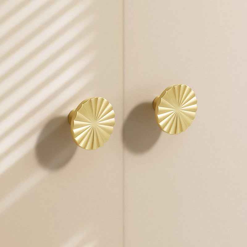 Brushed Solid Brass Cabinet Knobs for Kitchen Cupboards and Dresser Drawers - Premium Solid Brass Cabinet Knobs - FocusHardware