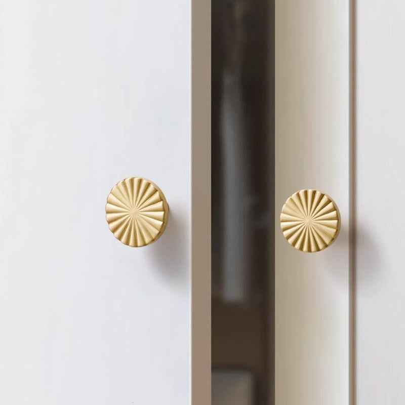 Brushed Brass Cabinet Knobs for Kitchen Cupboards - Premium Drawer Dresser Pulls Gold