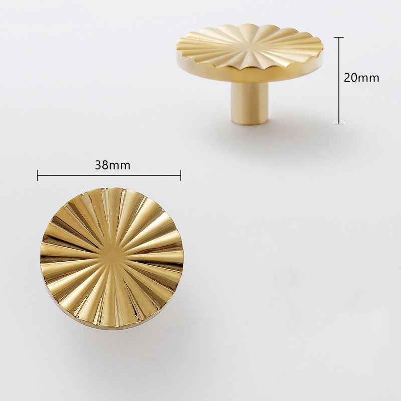 Brushed Solid Brass Cabinet Knobs for Kitchen Cupboards and Dresser Drawers - Premium Solid Brass Cabinet Knobs - FocusHardware