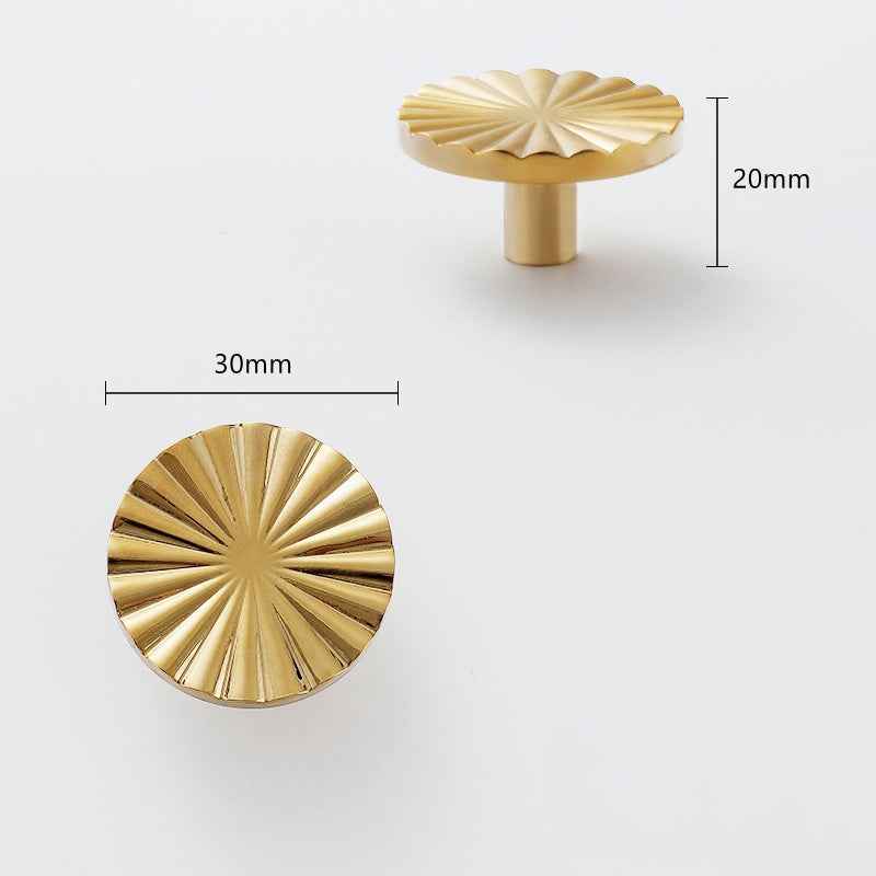 Brushed Solid Brass Cabinet Knobs for Kitchen Cupboards and Dresser Drawers - Premium Solid Brass Cabinet Knobs - FocusHardware